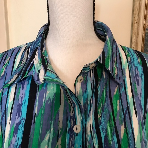 green dog Tops - Ladies Blouse, Size 1x